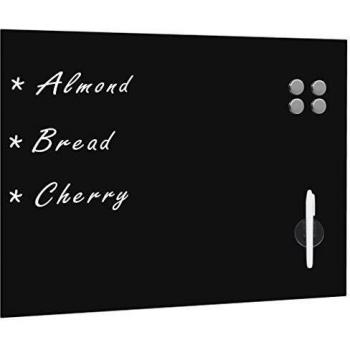 Wall Mounted Magnetic Glass Blackboard 80x60 cm vidaXL