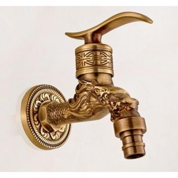 Lavabo Vintage de Latón y Grifo Frío