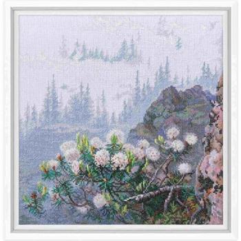 RTO Kreuzstich Stickpackung „Wilder Rosmarin“ – 29 × 30 cm, kreatives Bastelset
