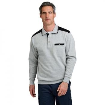 Ultra-Soft Long-Sleeve Polo Sweatshirt