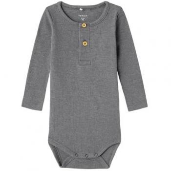 Name It Langarmbody für Jungen in Grau