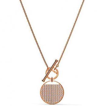 Collier T Bar Swarovski en Cristal Blanc