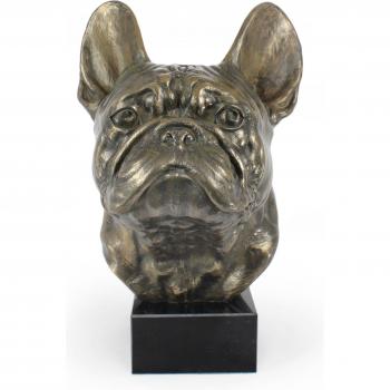 Tête de Bouledogue – Sculpture Marbrée Art‑Dog