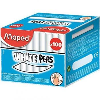 Craie tableau noir Maped White'Peps boîte 100 pièces blanc