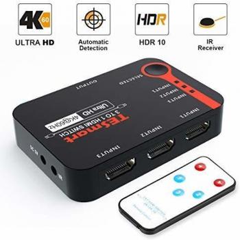 Conmutador HDMI 3 Entradas 1 Salida 4K TESmart