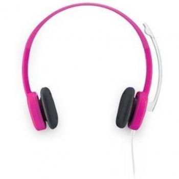 H150 de Logitech: Auriculares Abiertos en Color Rosa, Control Integrado y Silencio Activo