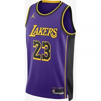 Canotta NBA State Lakers LeBron Nike, Colore Viola e Giallo, Taglia XL