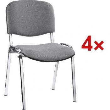 Set de 4 chaises »ISO 4L« empilables à cadre chromé