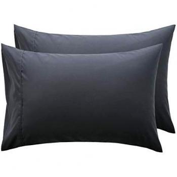 Housse Oreiller BEDSURE Microfibre Brossée, 40x70, Gris Rectangulaire – Pack de 2