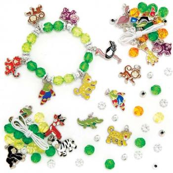 Jungle Animal Charm Bracelet Kits (Pack of 3)