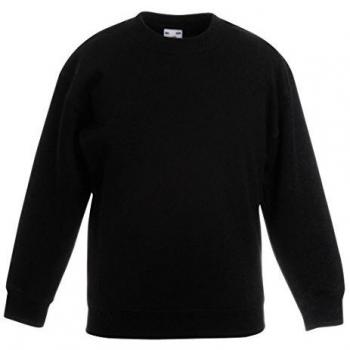 Children’s 12‑13 Drop Shoulder Sweatshirt – Black