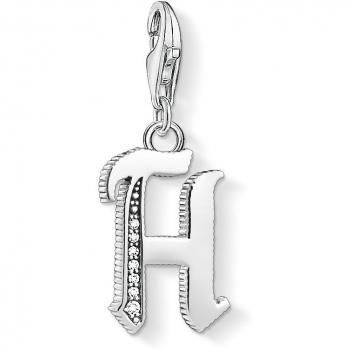 Pendentif « H » Thomas Sabo – Argent sterling poli 925 avec pierre de zircone blanche