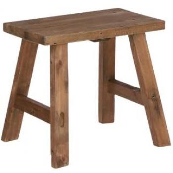 Mica Bold Holzhocker – 38 × 29 × 34 cm, braunes recyceltes Holz