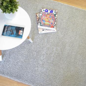 Hochflor Teppich grau 80 x 150 cm