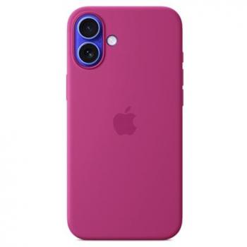 MagSafe‑Fit Fuchsia Silicone Skin for iPhone 16 Plus