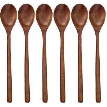 Cucharas de Madera de Mango Largo