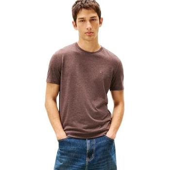 Tommy Jeans Slim‑Fit T-Shirt – TJM XSLIM JASPE HTR, Rundhalsausschnitt, abgesteppte Kante, XL