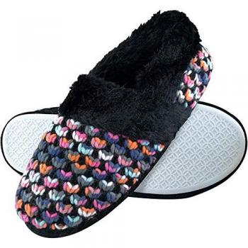 Dunlop Women's Luxury Fluffy Plush House Slippers