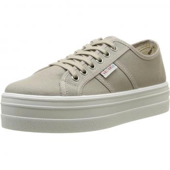 Victoria Women's Platform Canvas Sneakers Beige