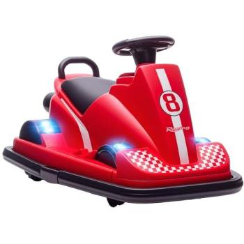 Electric Red Bumper Car – 360° Spin & Light Show for Kids