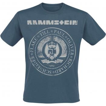 Rammstein herrblå t-shirt, år 1994, storlek S-XXL