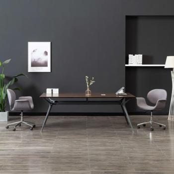 VidaXL Silla de comedor giratoria de tela gris