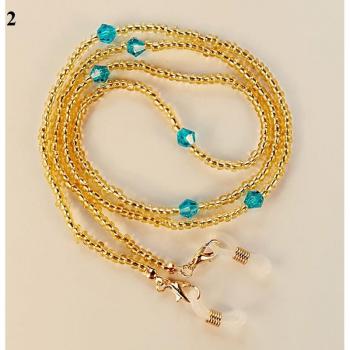 Collier de tête en perles de verre antidérapantes