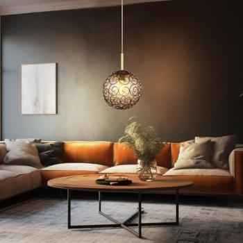 Suspension Design Verre Noir