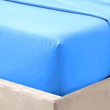 Oxford Homeware Light Blue Microfiber Fitted Sheet