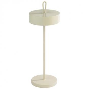 APS, Tischlampe, 17003 CLEO Tischleuchte, kabellos, Metall, dimmbar, Fernbedienung, IP 54, weiß