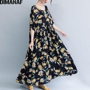 DIMANAF Plus Size Damenkleid für den Sommer