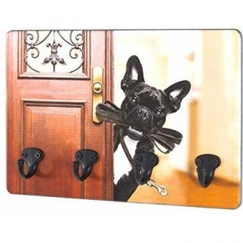 Organisateur de clés motif Chien 4 crochets