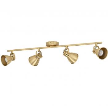 Faretto da soffitto EGLO Seras, ottone spazzolato-oro, 4 luci GU10 3W IP20