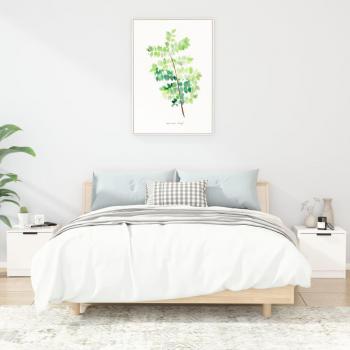VidaXL Mesa Cabeceira Dupla 40x39x40cm Branco