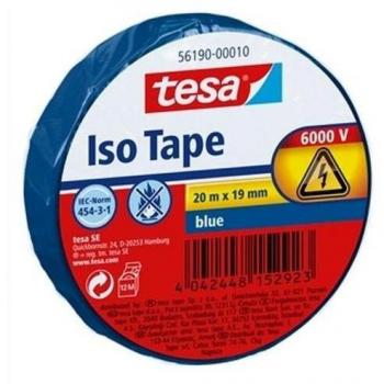 Cinta eléctrica tesa 20 mt x 19 mm color azul