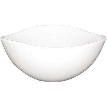6x Olympia White Porcelain Wavy Bowls for Tableware or Serving