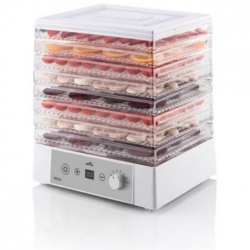 ETA 630190000 Essiccatore per Alimenti, Disidratatore Alimentare in Acciaio Inossidabile, Potenza 250 W, Numero di Teglie 8, Controllo della Temperatura, Timer Integrato