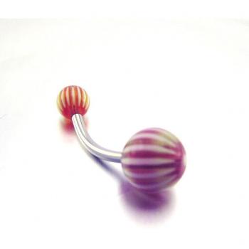 Boule de Piercing Rouge 'Tecno'