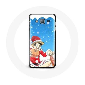 Funda protectora para Samsung Galaxy A3 Anime One Piece Luffy Navidad 2023