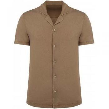 Native Spirit Men’s Brown Short-Sleeve Shirt S