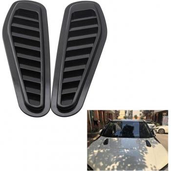 2X ABS Black Air Flow Scoop Decor