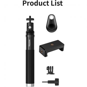 Telesin All‑In One 35  Selfie stick aluminium avec tête pivotante