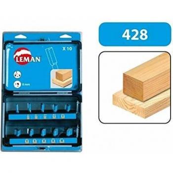 Fresas y Brocas Leman Ø 8 mm – Paquete de 10 piezas