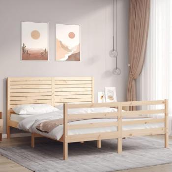 Estructura de cama King Size con cabecera de madera