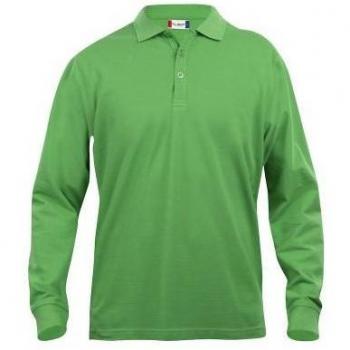 Clique Langarm-Poloshirt für Männer „Lincoln“ in Apfelgrün
