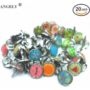 20PCs Round Pearl Brads