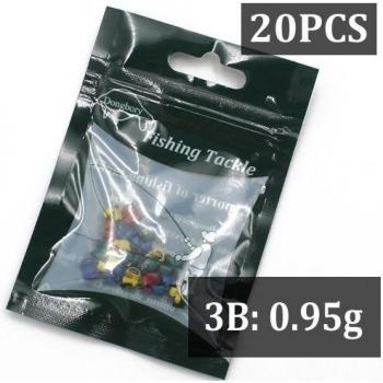 20PCS Rubber Coated Sinkers for Carp Fishing Rigs