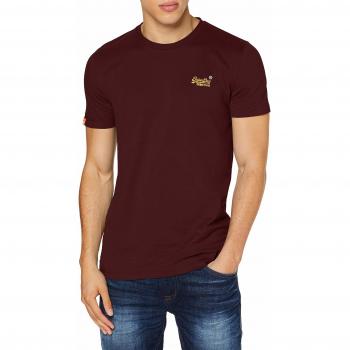Superdry T-shirt brodé OL Vintage, Rouge (Buck Burgundy Marl R6P), Small Homme