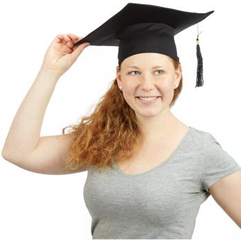 Chapeau de remise de diplôme noir Relaxdays