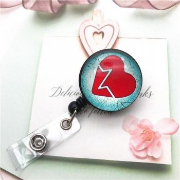 Heart‑Shaped Stethoscope ID Card Holder